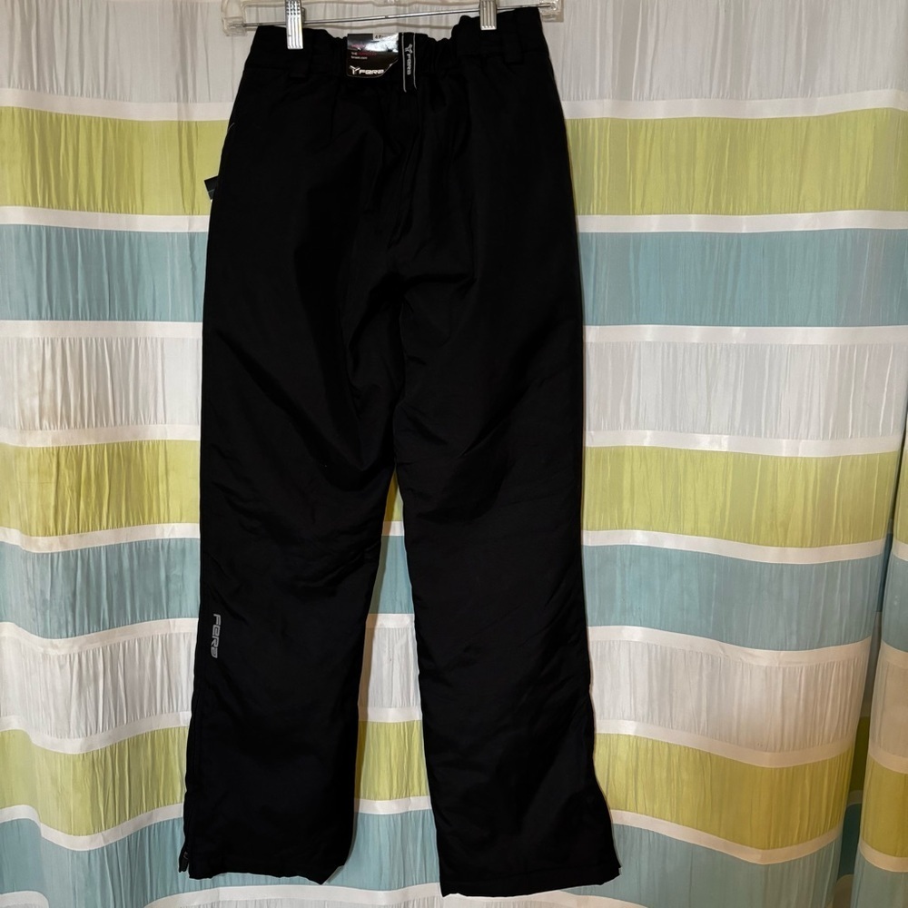 NWT Fera Black Ski Snowboard Pants Cold Weather Insulated Elastic Waist Sz 4R - Picture 6 of 9